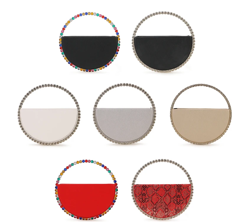 Роскошные модные женские кошельки и сумочки в форме полумесяца с цветными