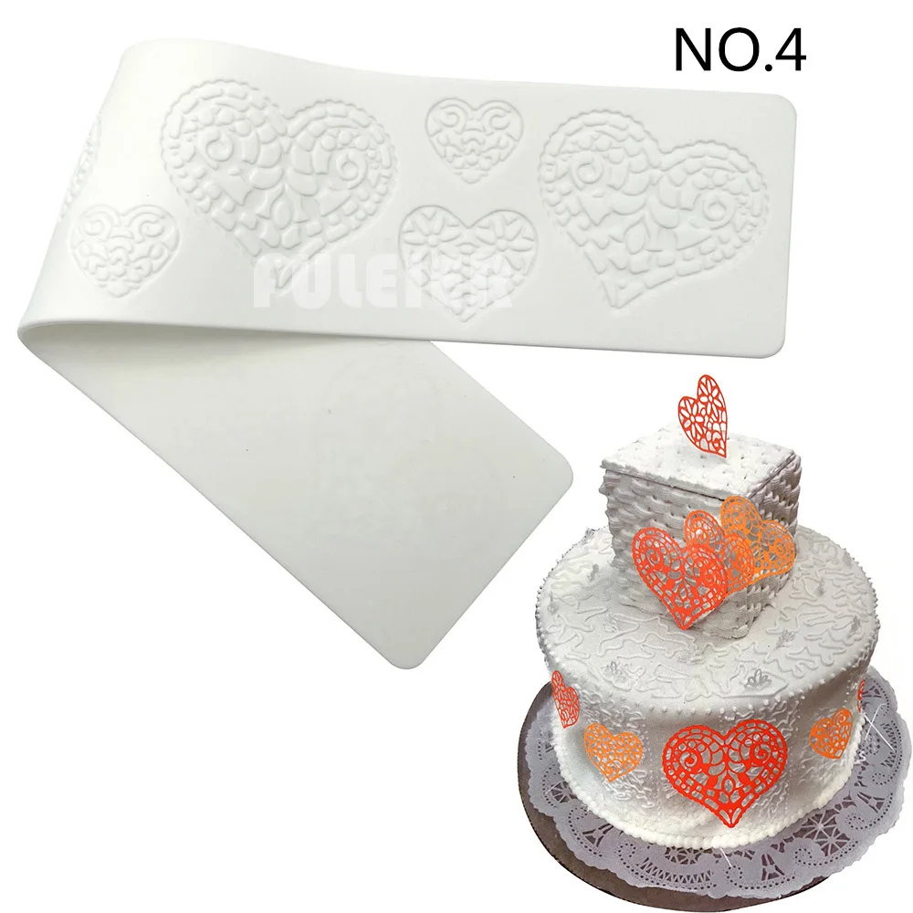 11 Style Silicone Mold Lace Mat Fondant Cake Decorating Tools Biscuits Cupcake Sugar Wedding Baking | Дом и сад