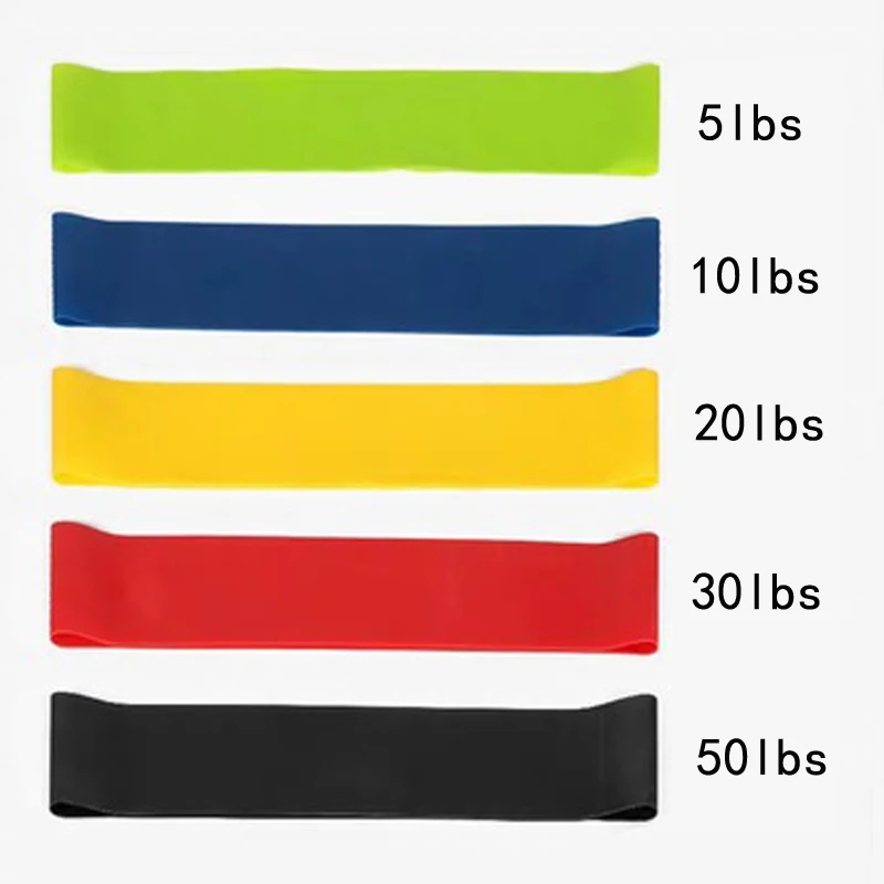 5PCS Yoga Resistance Bands Stretching Rubber Loop Exercise Fitness Equipment Strength Training Body Pilates | Красота и здоровье