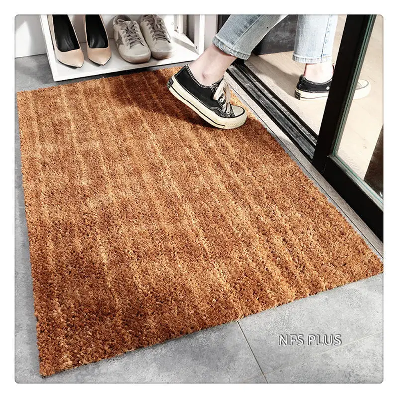 Наружный коврик для входной двери, коврик для входной двери 40x60 см, натуральный желтый кокосовое волокно, утолщенный, 15 мм, нескользящая обувь, чистый коврик, ковер