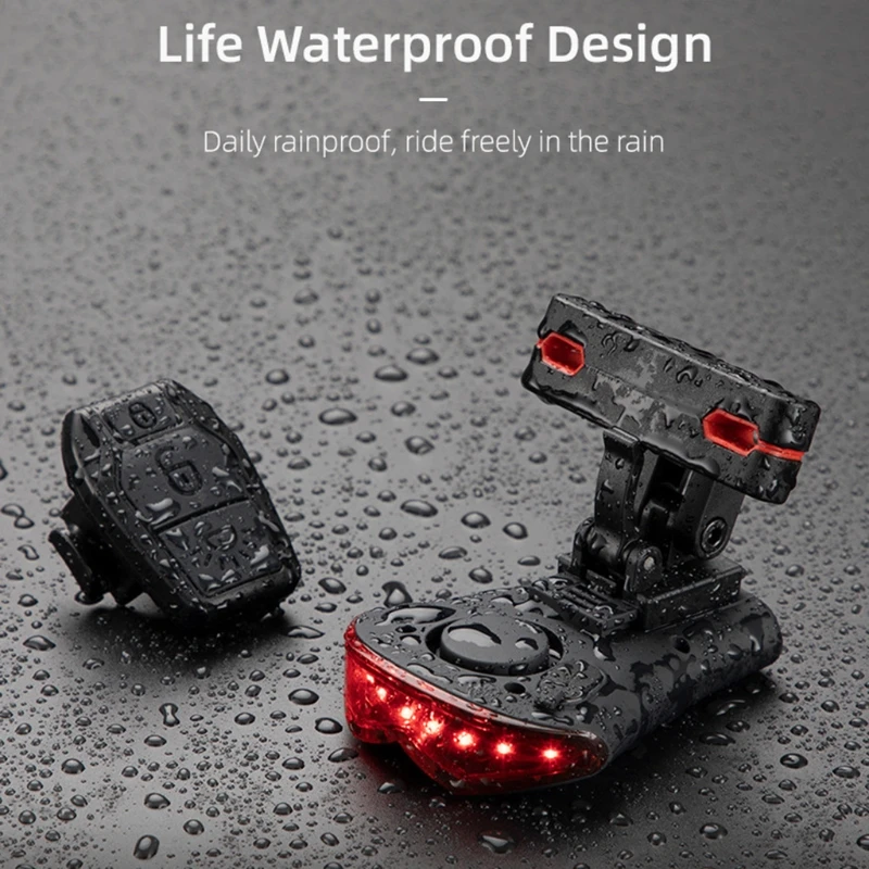 

Bicycle Rear Light + Anti-theft Alarm USB Rechargeable Wireless Remote Control