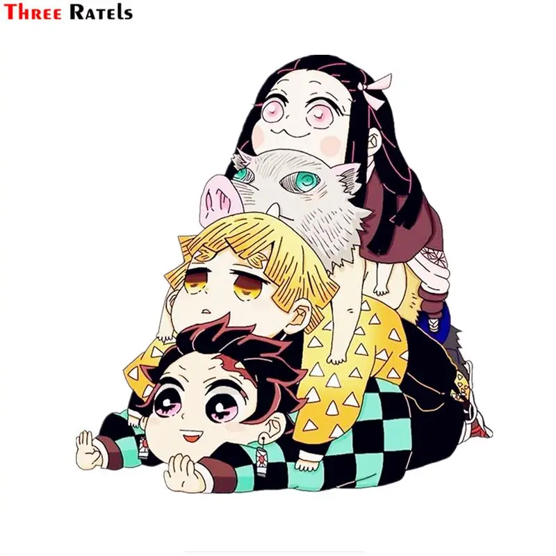 

Three Ratels FC576 Demon Slayer Gang Cute car Sticker
