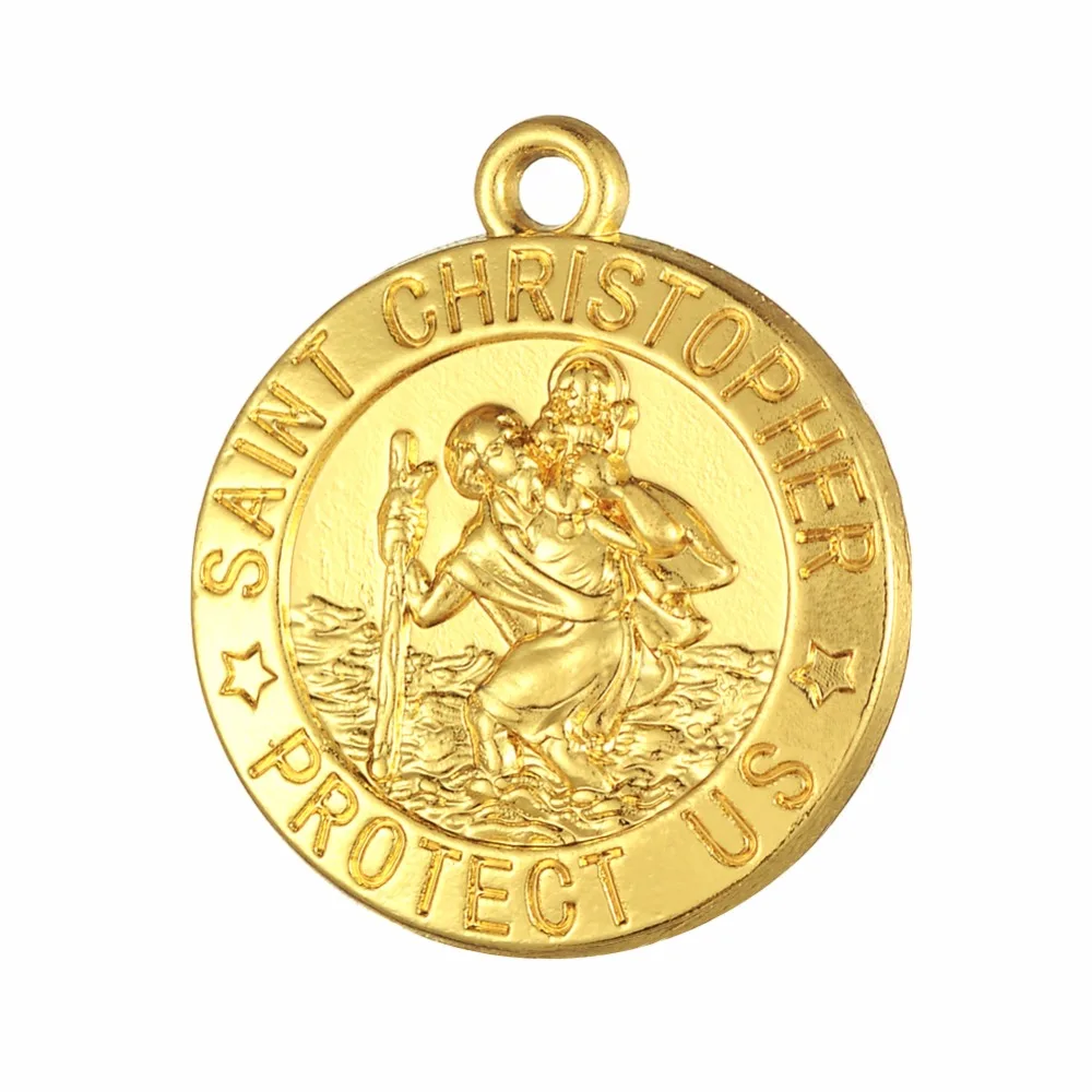Skyrim SAINT CHRISTOPHER защищает нас религиозный амулет подвески для DIY ювелирных изделий