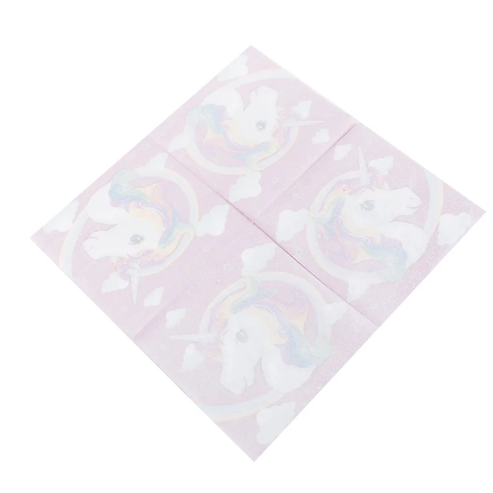 

20pcs Unicorn Napkins Unicorn Paper Napkins Baby Shower Tissue Kids Birthday Wedding Party Decoration Supplies