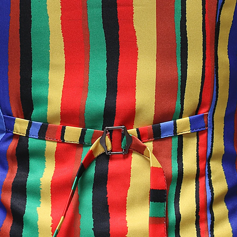 Мужской жилет в полоску мода 2019 повседневная с V образным вырезом однобортная