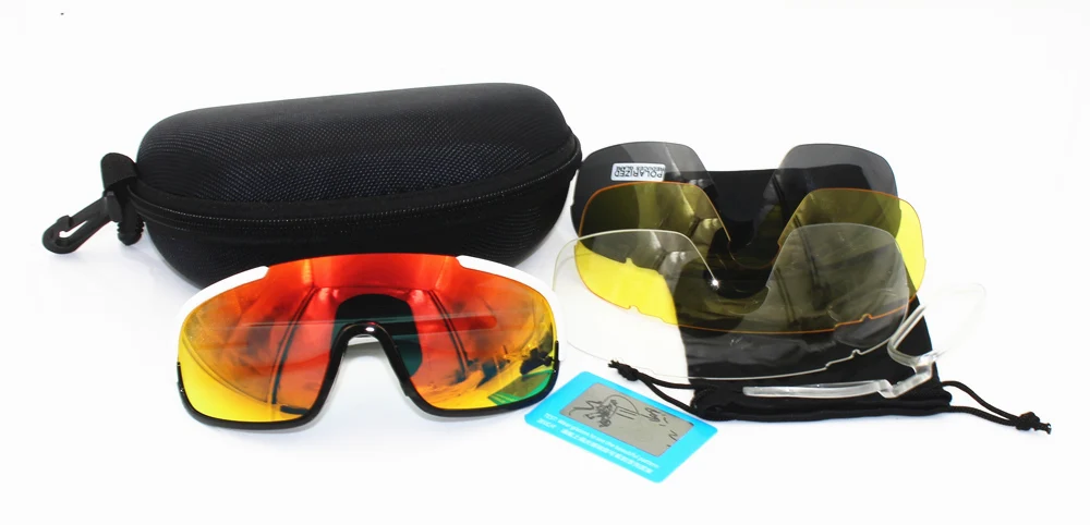 

4 Lens Polarized Cycling Sunglasses Outdoor Sports Men Women MTB Mountain Bike Sand Wind Goggles Fishing Eyewear