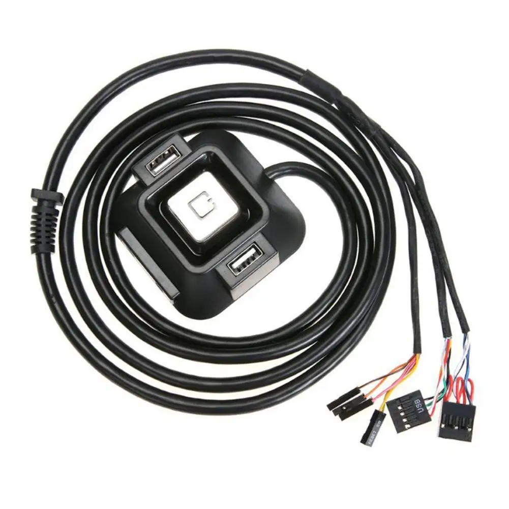 1.2m Desktop PC Switch Button Practical Wear-resistant ABS Computer Reset Block Extender for Office Cable | Компьютеры и офис
