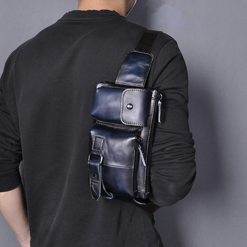 Новый тренд натуральная кожа Мужская модная сумка для путешествий поясная