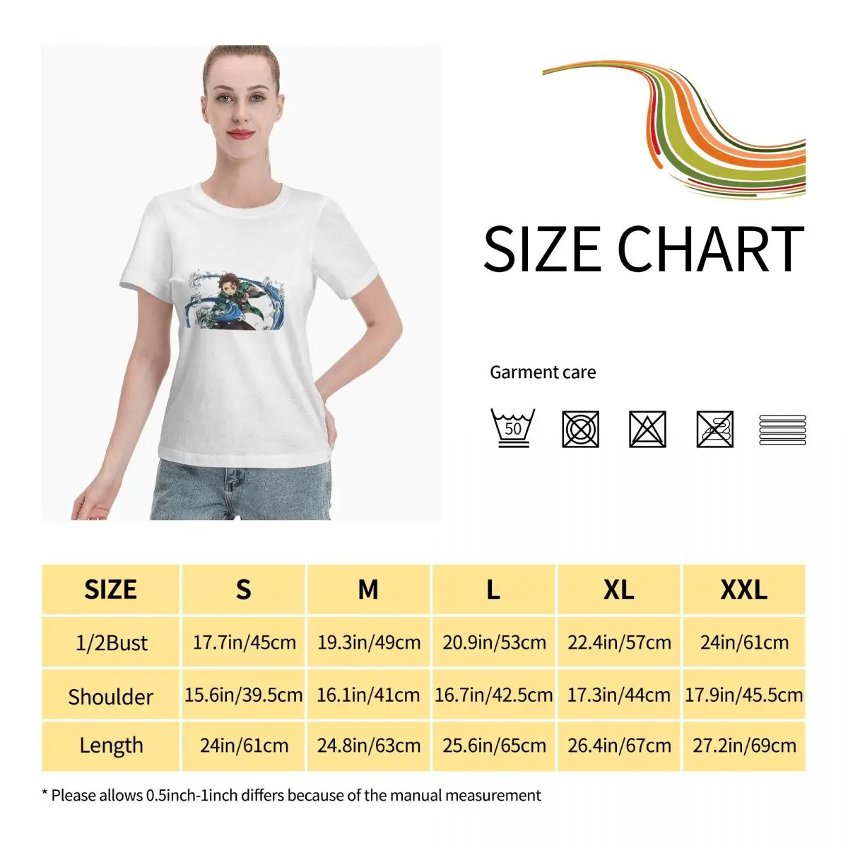 

Anime Fans Kamado Tanjirou 6 womans T-shirts fashion Short sleeveRound neck T-shirt