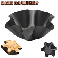 multifunctional non stick taco shell maker salad bowl food grade carbon steel baking utensil