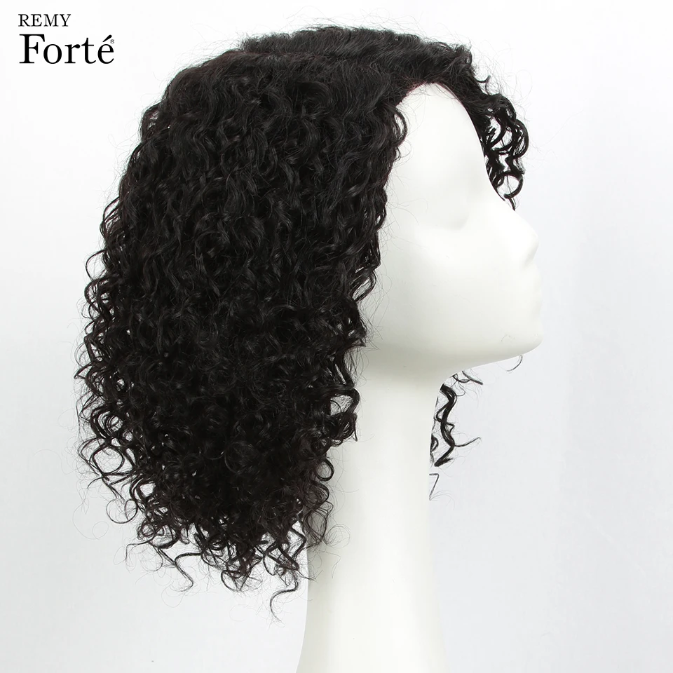 Remy Forte короткие кудрявые человеческие волосы парики Remy бразильские волосы парики u-части кружевные парики женские парики короткие Омбре кружевные парики