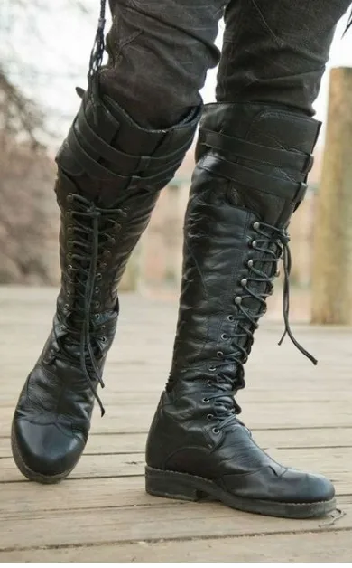 

2019 new men's shoes men's boots rivet large size 40-48 Knight boots