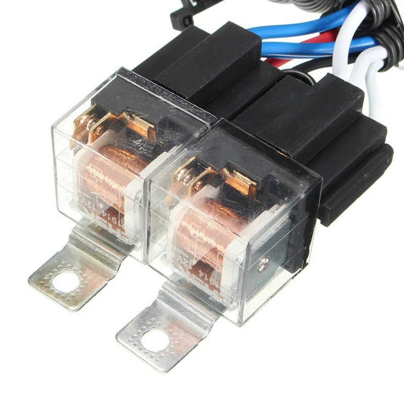 

7 Inch H4 2 Head Light Lamp Relay Wiring Relay Harness Car Light Bulb Socket Plug for Car Auto Headlight