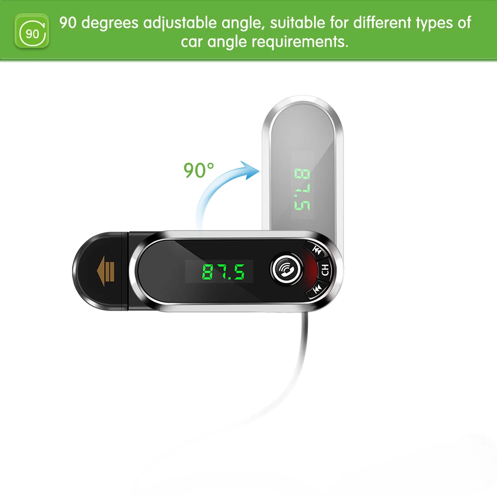 Многофункциональное зарядное устройство для телефона быстрое USB FM-передатчик