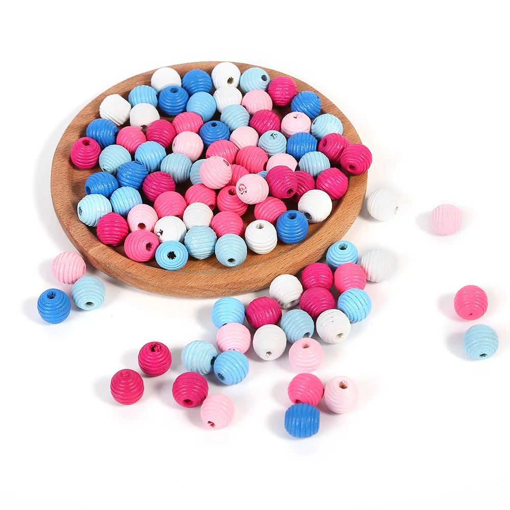 50 шт. разноцветные плоские круглые деревянные бусины для ювелирных