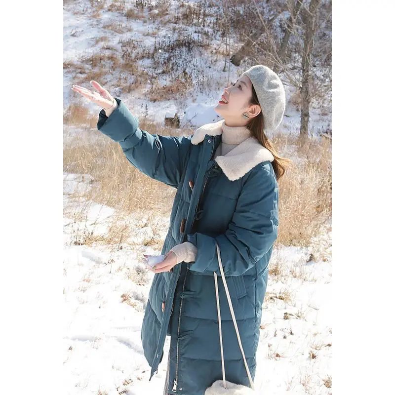 

2020 winter new down padded jacket women's long warm padded thickened loose cotton padded jacket Thick Solid