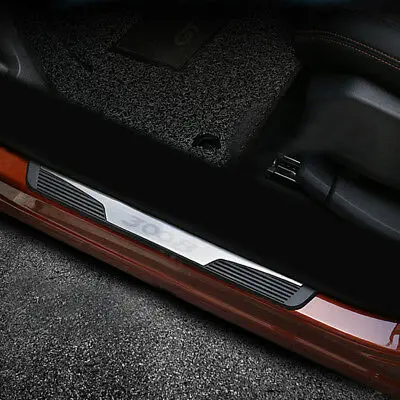 

Stainless Outer Door Sill Scuff Plate Cover 4pcs For Peugeot 3008 GT 2016-2019