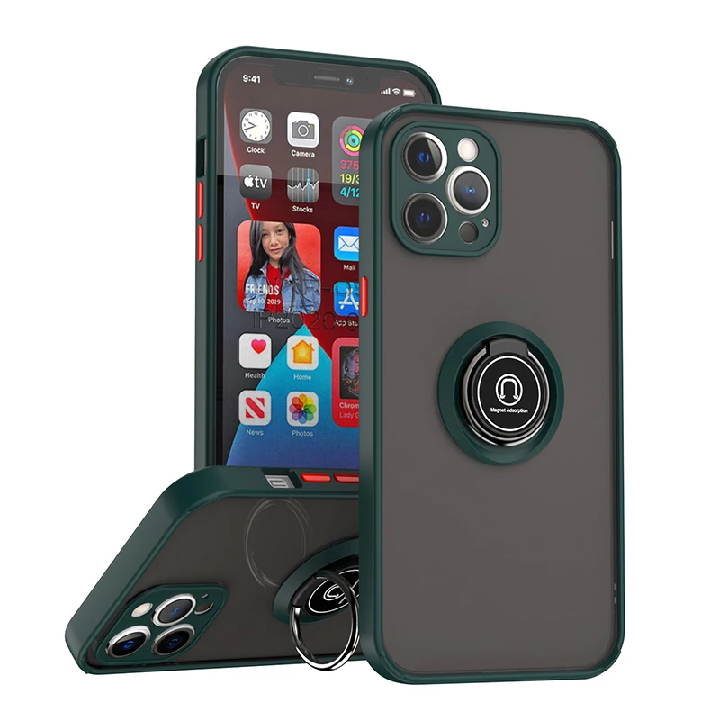 

Shockproof Armor Rugged Phone Case For iPhone 11 12 13 X XS XR 6 6S Mini 7 8 Plus Pro Max SE 2020 Ring Stand Car Magnetic Cover