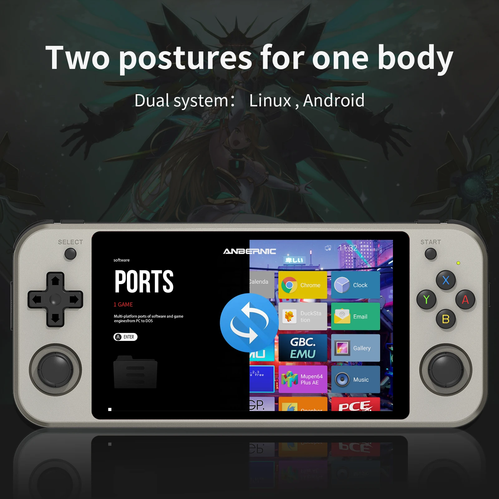 Anbernic Новинка RG552 Ретро портативная игровая консоль плеер 5 36 дюймов IPS экран Linux
