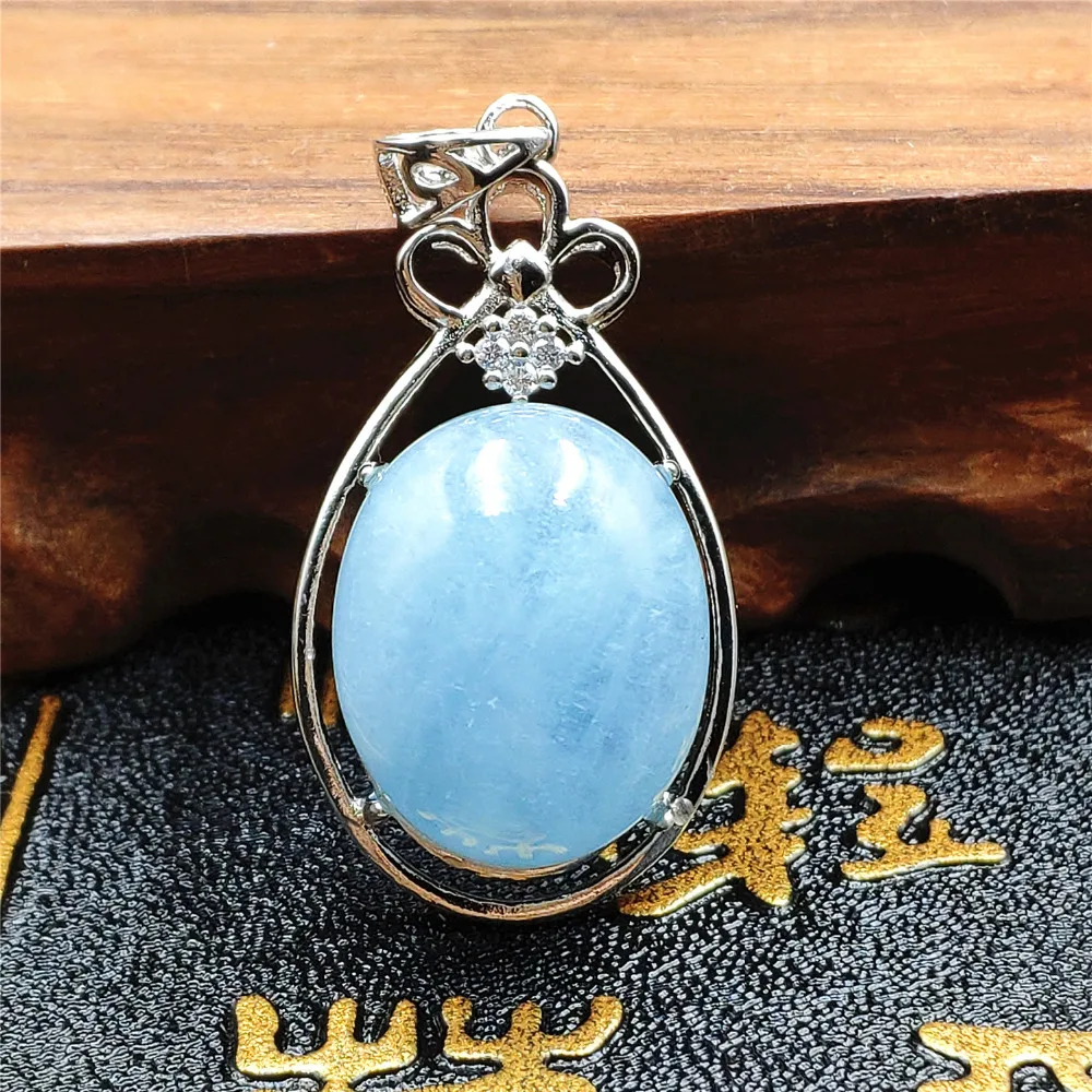 Подвеска из натурального синего цвета овальная подвеска прозрачного камня для
