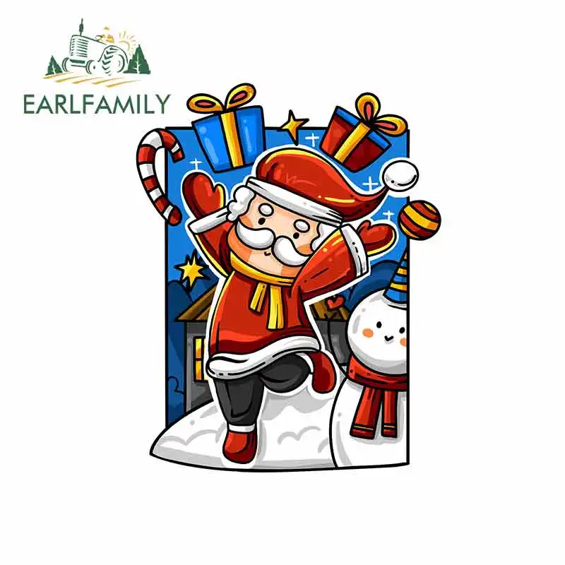 

EARLFAMILY 13 см x 10,5 см для Санта Клаус и лося аниме виниловые наклейки на машину JDM бампер багажник Графика лобовое стекло бампер Windows