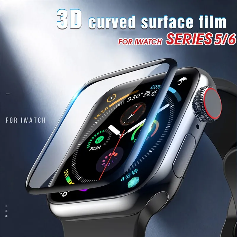 

Smart Watch Screen Protector For Apple iWatch 6 iWatch 5 40mm 44mm Curved 3D Full Screen Composite Thickened Hydrogel Film