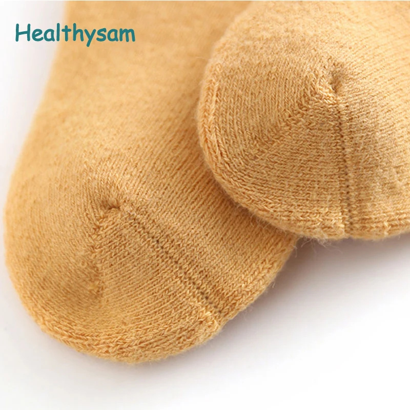 Healthysam 3 пары/Лот детские носки утепленные удобные для девочек 1 год теплые