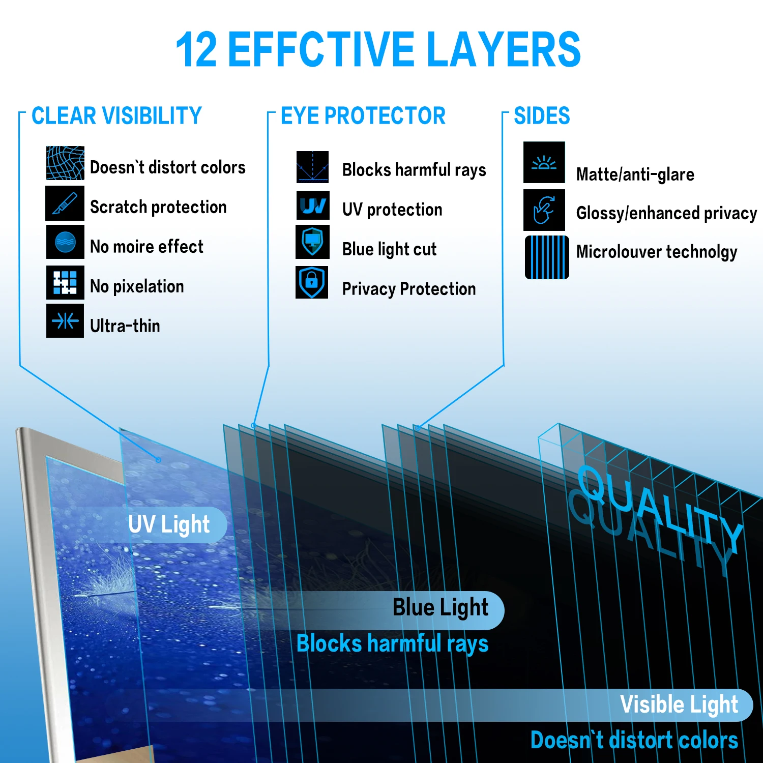 13 3 inch anti glare privacy filter screen protector film for widescreen laptop169 ratio free global shipping