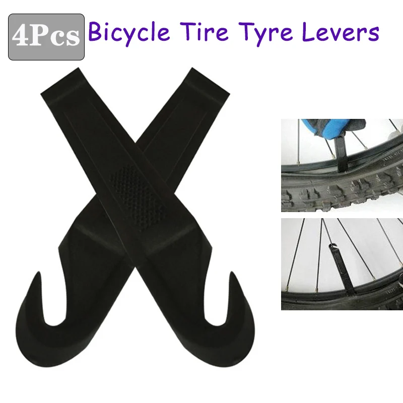 

4Pcs/lot Plastic Bicycle Tire Levers Cycling BTM Tyre Crowbar Wear-resistant Bike Repair Opener Breaker Tool Wheel Crow Bar