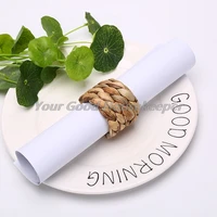1 pcs napkin ring natural material straw husk napkin ring water hyacinth grass napkin buckles wedding decoration