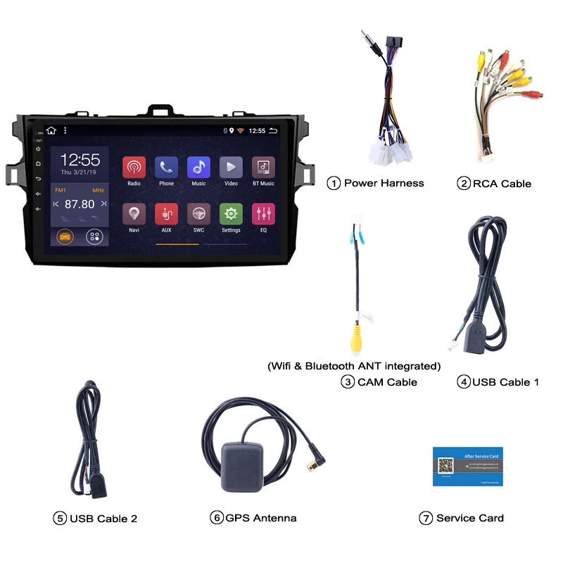 2G ram 32G rom 9 дюймов Android 8 1 мультимедийная система для Toyota Corolla 2007 2013 стерео