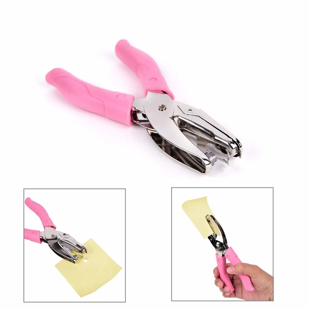 

Handle Punch Circle Hole Star Hole Heart Hole Paper Card Cutter Hold Punching Handcraft Portable School Stationery