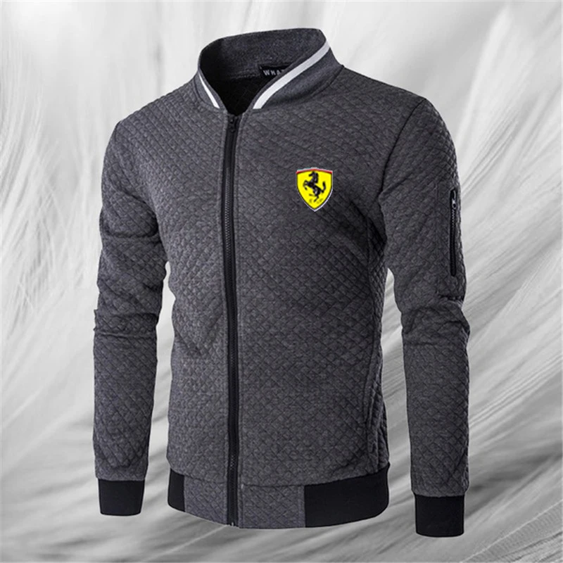 

2021 New Hot Sale Ferrari Brand Men's Winter Jacket PrintedJacket Men's Casual Fashion Zipper Coat Jacket Top Direct Sales
