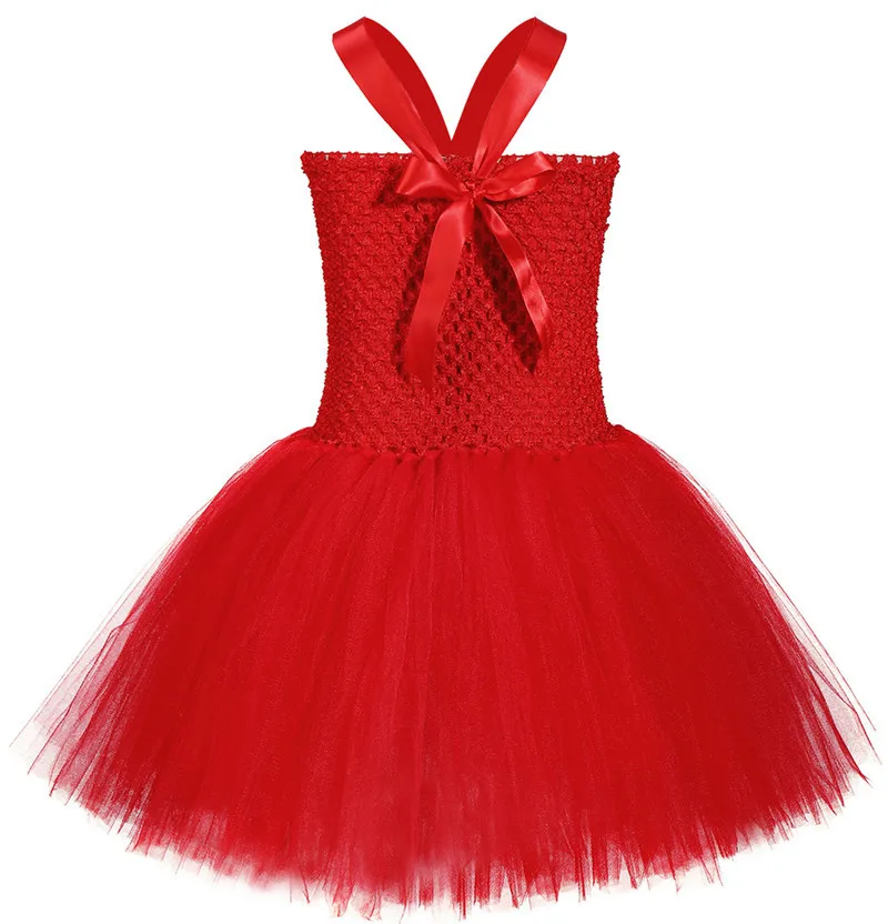 Платье-пачка для девочек бальное платье на Хэллоуин красный костюм косплея