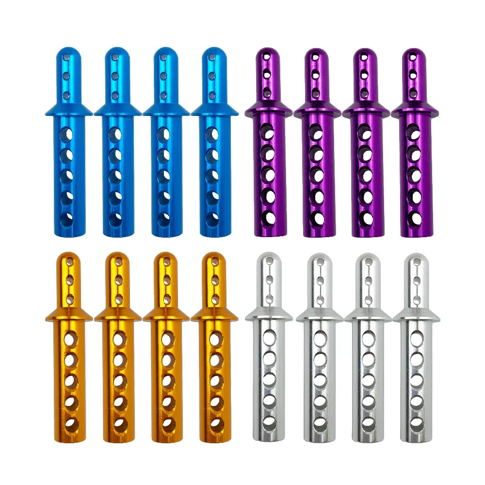 Алюминиевые кронштейны кузова для автомоделей 1/10 HSP 108037 188037 08007 (4 шт.) в комплекте с деталями для модификации 94108, 94188 и 94111.