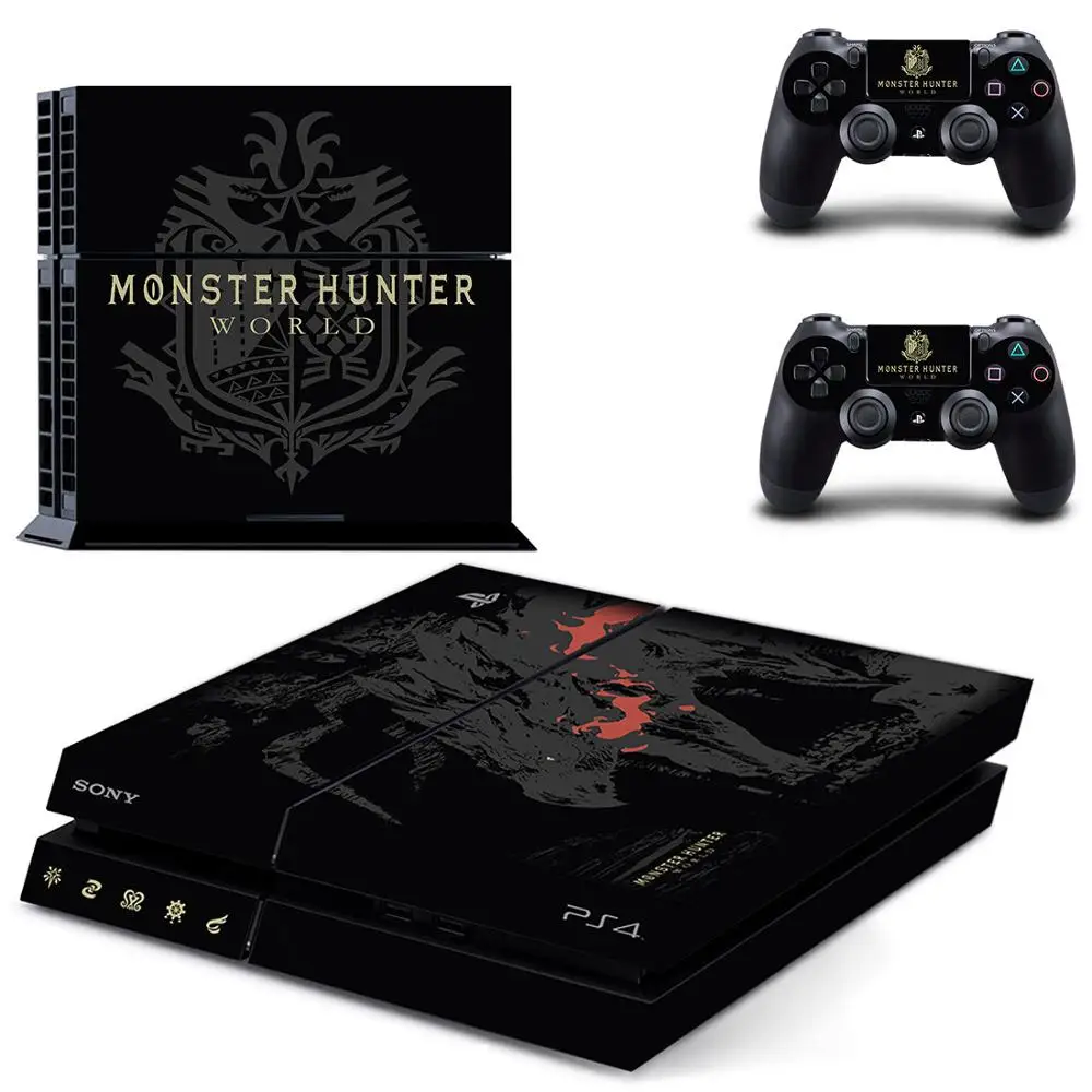 Игроманов костюм Монстер Хантер для Мир PS4 Стикеры Play station 4 кожи наклейка Игровые