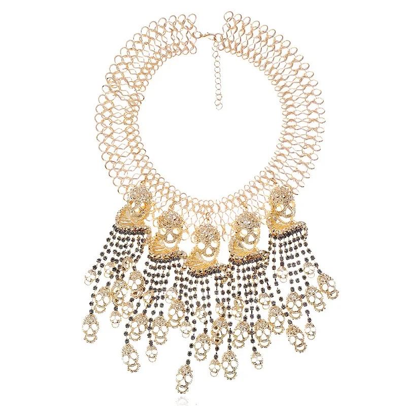 

Naomy&ZP Chunky Necklace For Women Big Choker Long Bohemian Necklaces Maxi Collar Statement Fashion Jewelry Accessories Collier