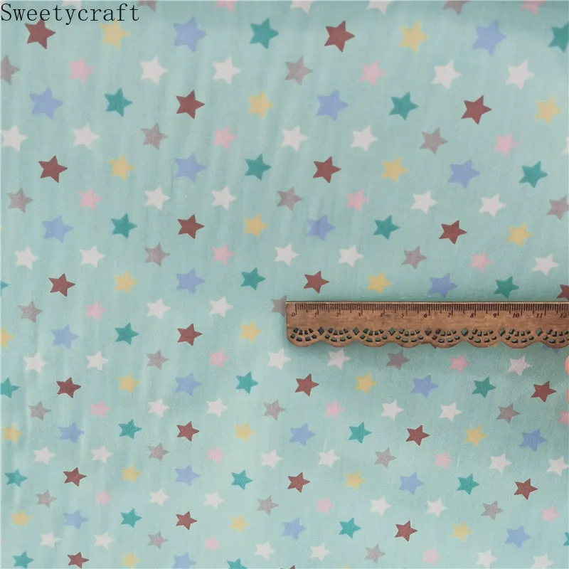 Leaves Colr Star Print Twill Fabric Cotton By Half Meter For Sewing Children Dress Bedding Patchwork Cloth hometextile 160x50cm |