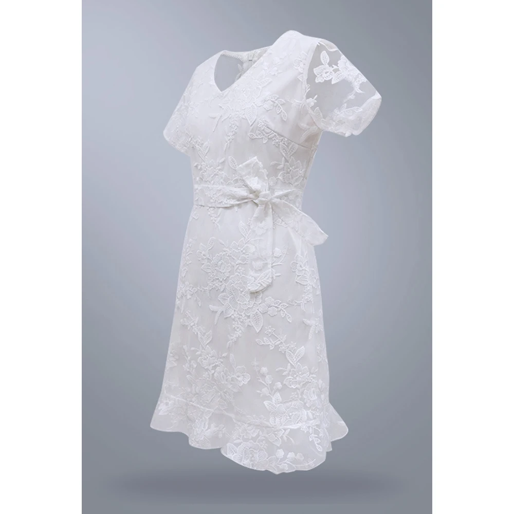 Кружевное пляжное мини-платье тонкая туника для пляжа накидка на бикини женская