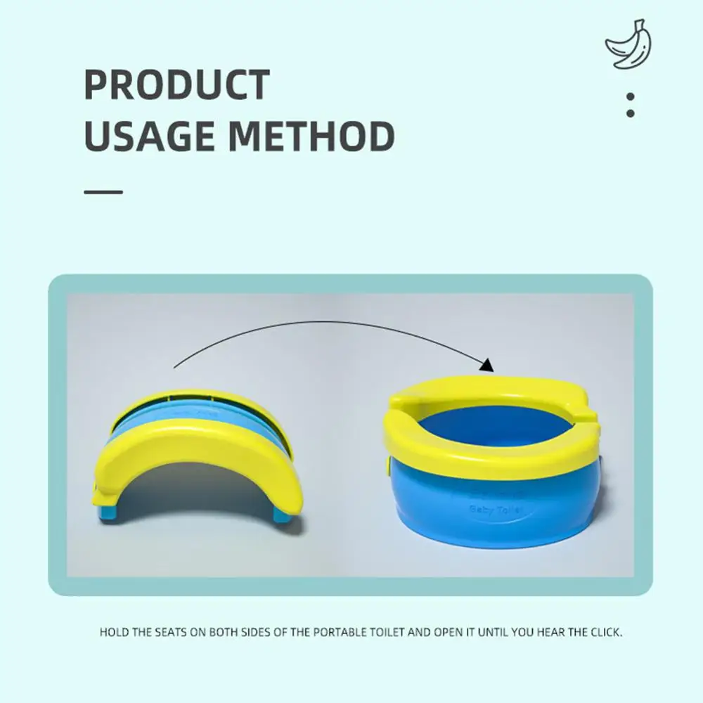 Портативный дорожный Детский горшок тренировочное сиденье банан складной
