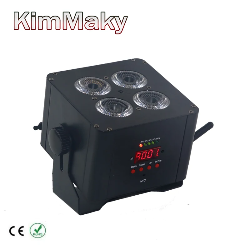 1 шт./коробка 4x18 Вт RGBWA + UV 6в1 светодиодный сценический светильник led подсветка