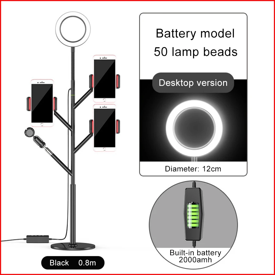 MAMEN кольцевой светильник для селфи фото видео студия Led Youtube прямая трансляция