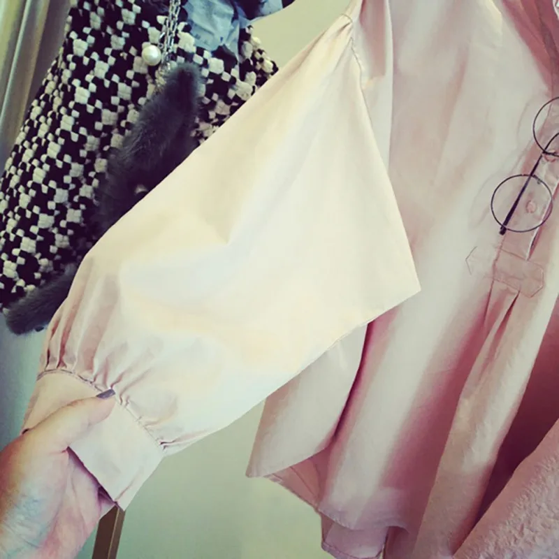 

EFINNY Women Long Sleeve V Neck Buttons Blouse V-Neck Casual Shirts Blouses Blusas