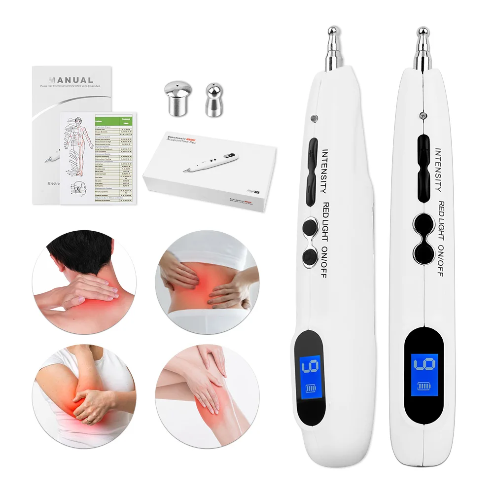 

Neck Massager Electric Acupoint Pen TENS Meridian Energy Pen LCD Display USB Charging Therapy Pain Relief Electric Health Care