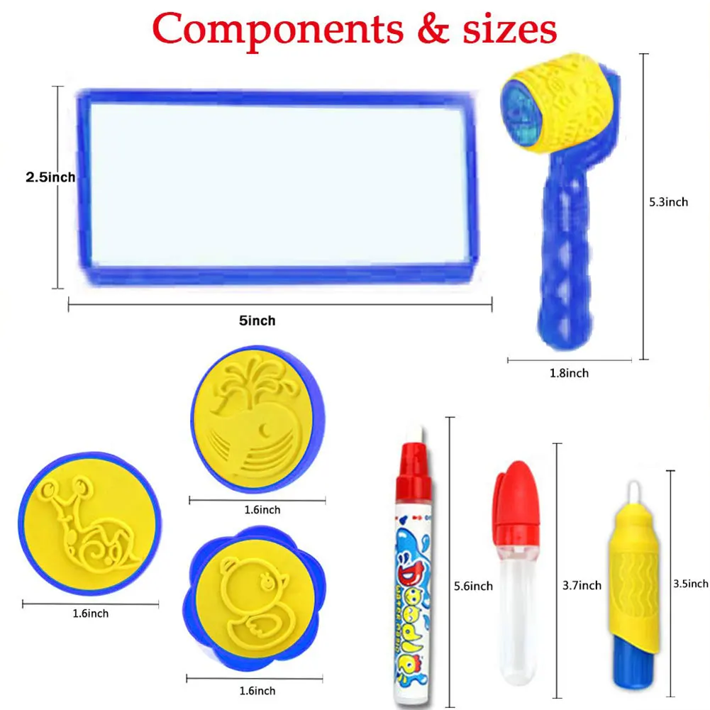 Высокое качество Аква Вода Каракули ручки штамп и роликовые трафареты