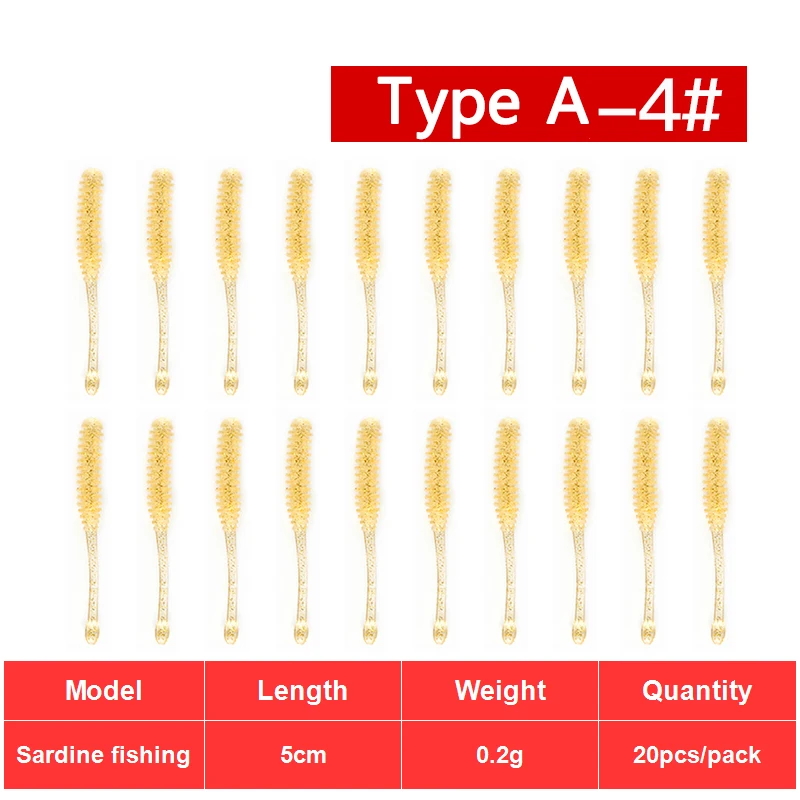 Искусственная рыболовная приманка с микрокорнями для ловли сардины 20 цветов