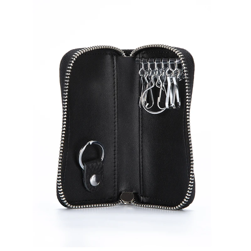 Women Wallet Credit Fashion Keychain Casual Solid Color Genuine Leather Bag Card Holder Id Card Holder Bank Bag for Ladies