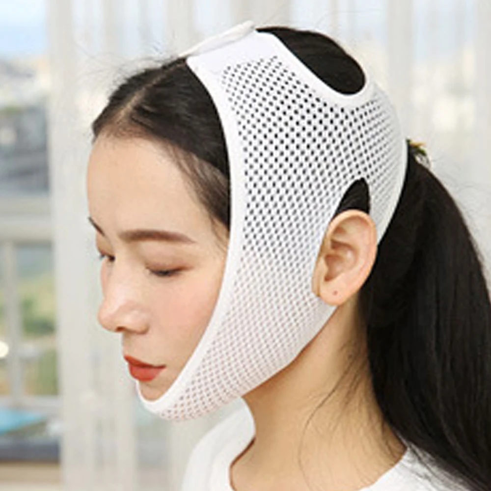 Breathable V Face Cheek Lift Up Band Face Thin Mask Reduce Double Chin V-Line Shaping Bandage Anti Wrinkle Tension Firming Belt