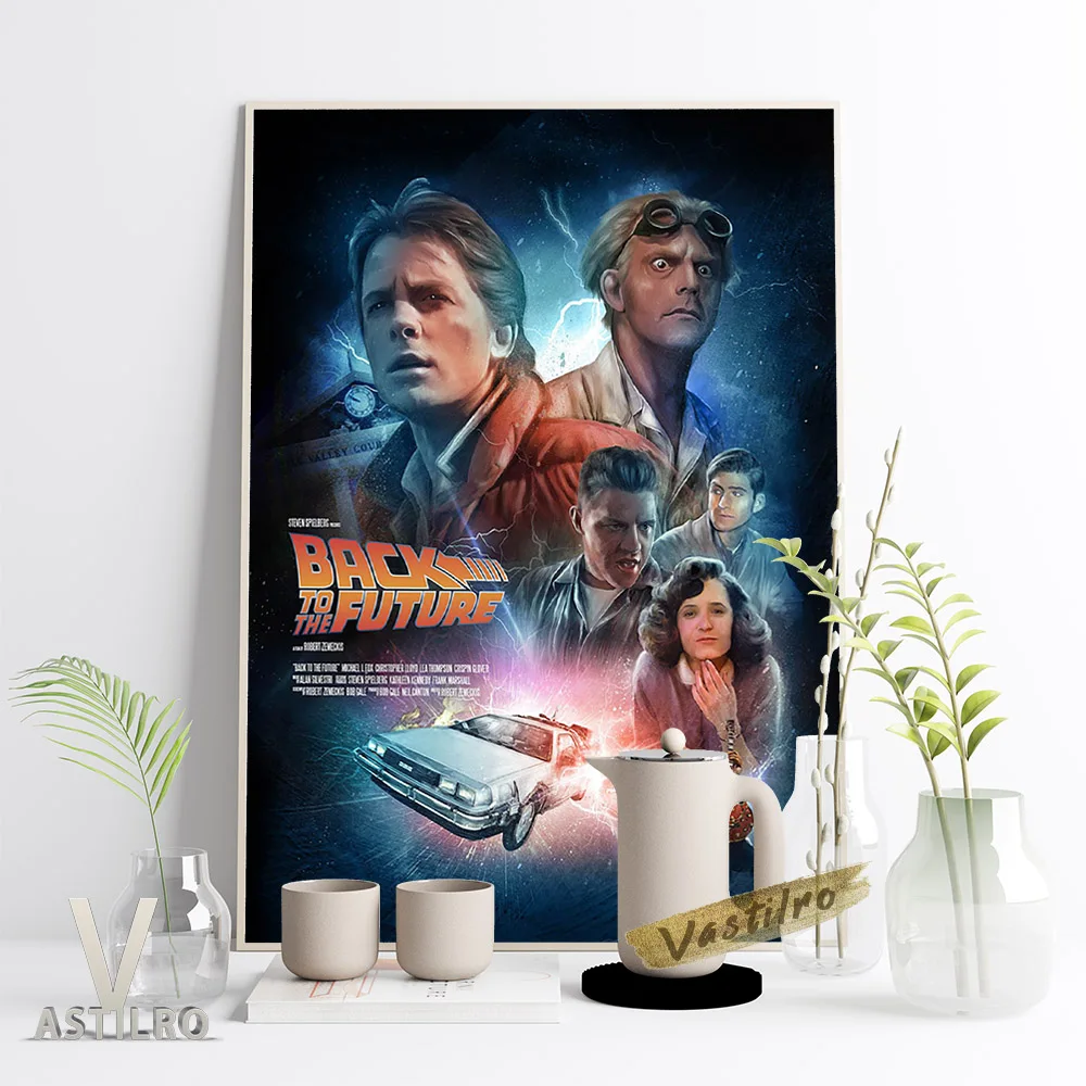 

Back To The Future Classic Movie Retro Poster Cartoon Comic Cover Print Wall Picture Vintage Bar Pub Club Living Room Home Decor