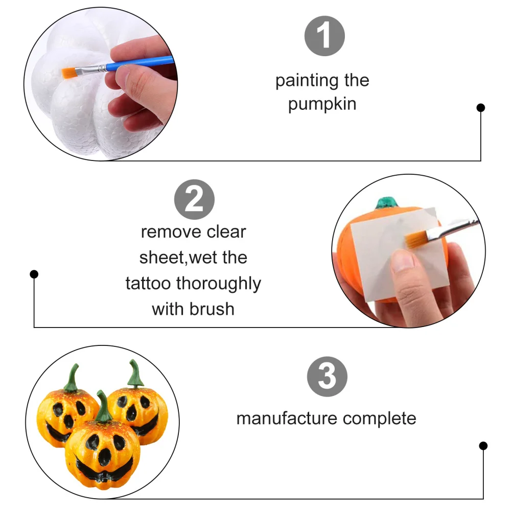 

1 Set Pumpkin Crafts DIY Kit Halloween Crafting Pumpkin Making Kit with Paints